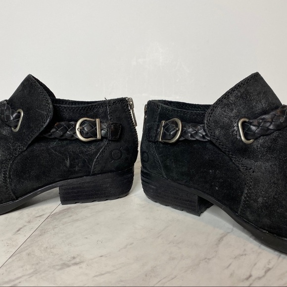 Born Sylvia Distressed Leather Black Bootie 7M - Picture 8 of 14